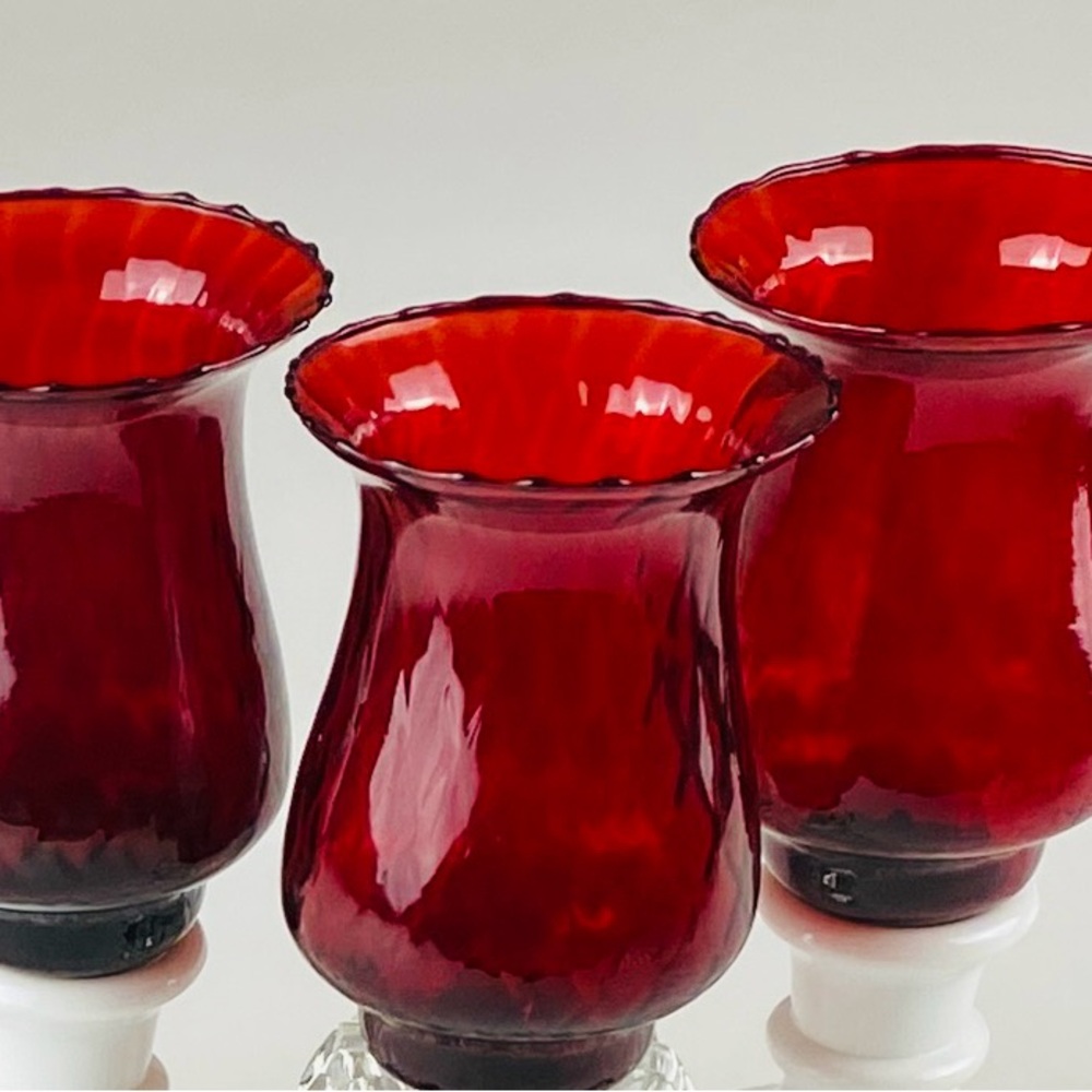 Home Interiors Ruby Red Candle Holders - Picture 9 of 9